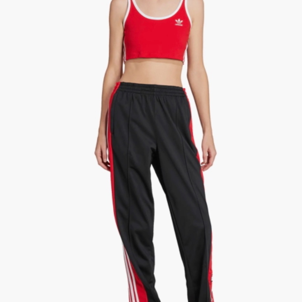 adidas Black and Red Track Pants
